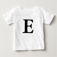 Camiseta monogramada inicial de la letra E