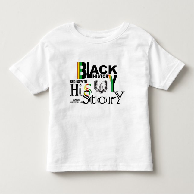 Bebé Camiseta negra del niño de la Historia-HiSStory (Anverso)