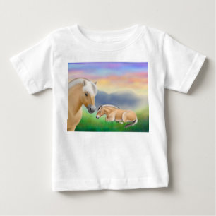 Bebé Camiseta noruega del niño de los caballos del