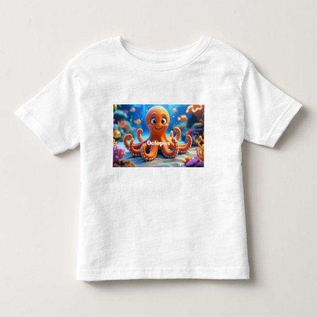 Bebé Camiseta Octopus de Ocean Friends para niños (Anverso)