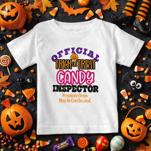 Bebé Camiseta oficial del inspector de dulces de truco 