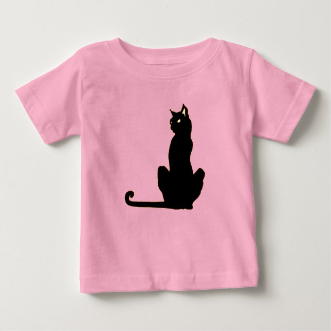 Bebé Camiseta para bebé/niño pequeño de gato negro (Anverso)