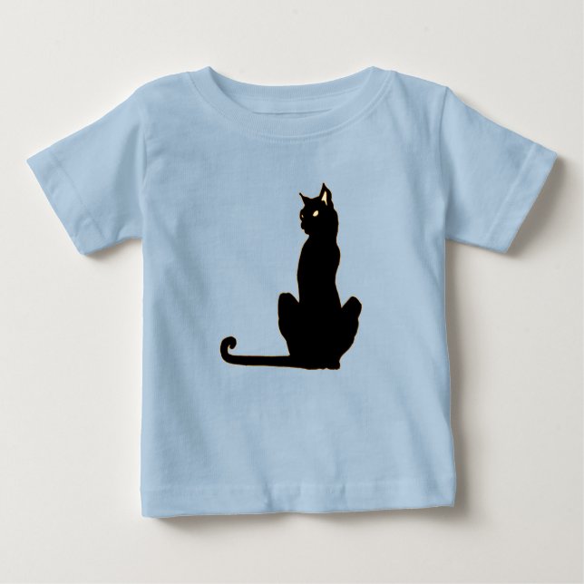 Bebé Camiseta para bebé/niño pequeño de gato negro (Anverso)