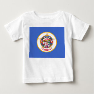 Bebé Camiseta para bebés con bandera de Minnesota, EE.U