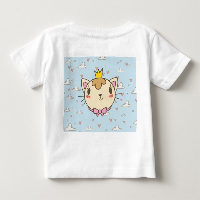Bebé Camiseta para bebés con diseño de gato bonito - Ad (Reverso)