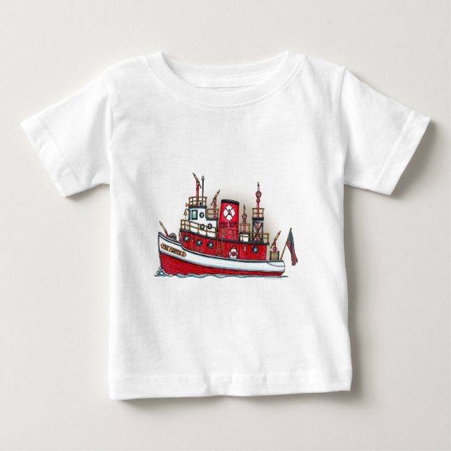 Bebé Camiseta para bebés de bomberos (Anverso)