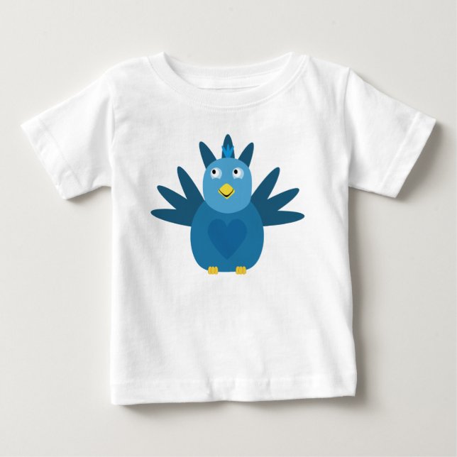 Bebé Camiseta para bebés de Cute Bluebird (Anverso)