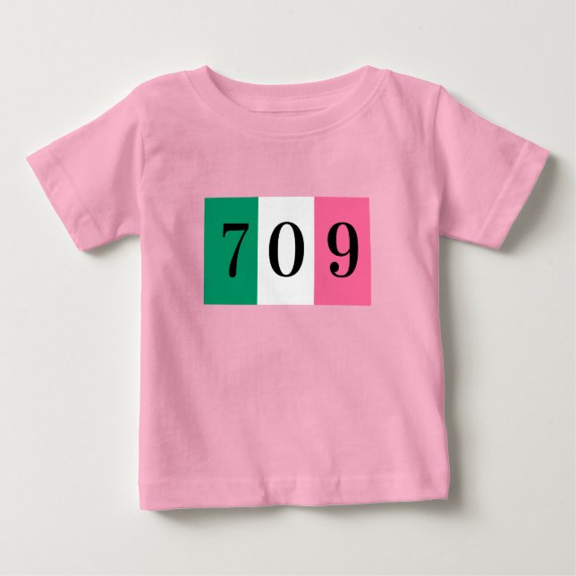 Bebé Camiseta para bebés de Newfoundland y labrabor 709 (Anverso)