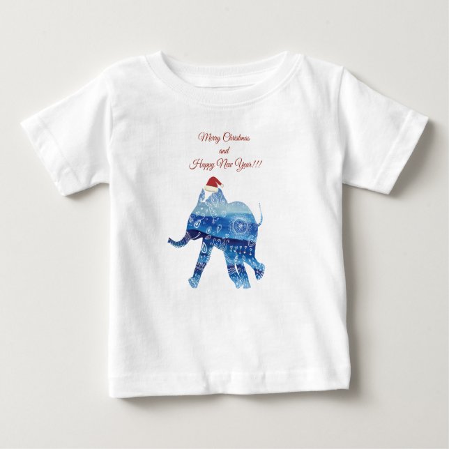 Bebé Camiseta para bebés de vacaciones de elefante lind (Anverso)
