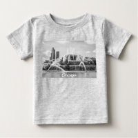 Camiseta para bebés en escala de grises de Chicago