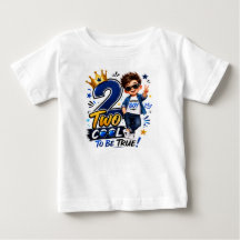 Camiseta para cumpleaños de 2 años de un niño pequ