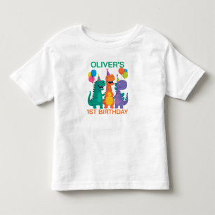 Bebé Camiseta para el 1er Cumpleaños de Little Dino
