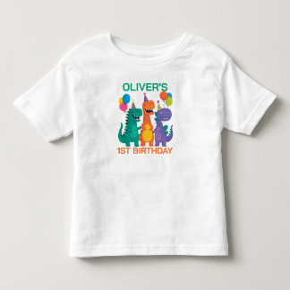 Bebé Camiseta para el 1er Cumpleaños de Little Dino