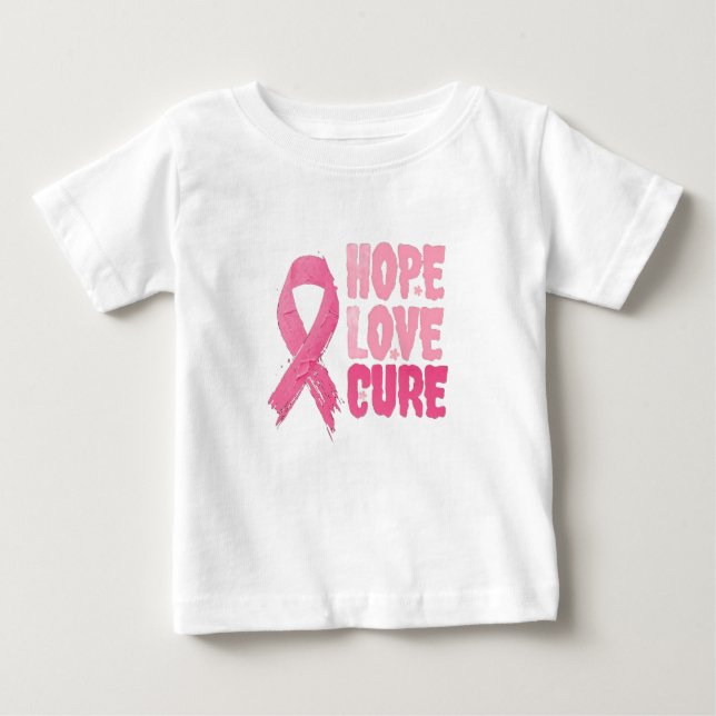 Bebé Camiseta para la conciencia sobre el cáncer de mam (Anverso)