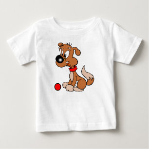 Bebé Camiseta para niño Caricatura de Perro y pelota