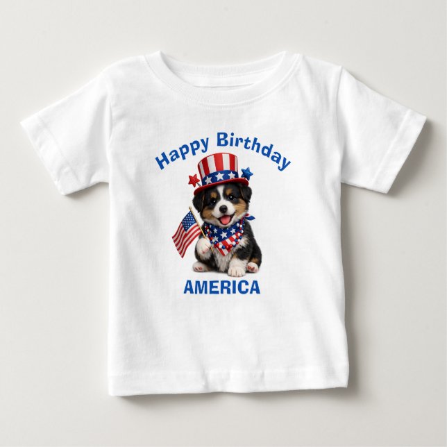 Bebé Camiseta para niño con cachorro de Border Collie p (Anverso)