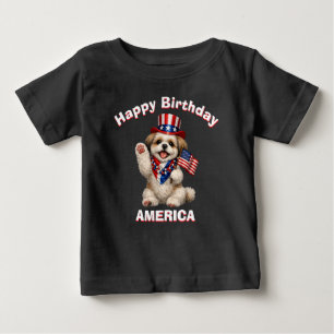 Bebé Camiseta para niños con cachorro de Shih Tzu patri