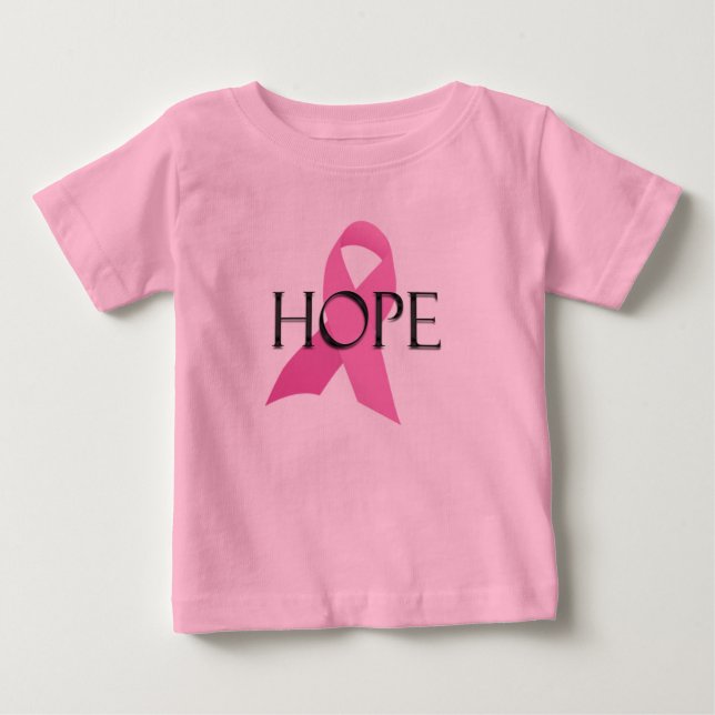 Bebé Camiseta para niños con ESPERANZA de Cáncer de Mam (Anverso)