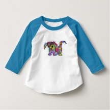 Camiseta para niños con estampado de perro lindo