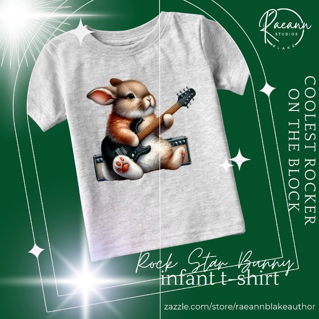 Bebé Camiseta para niños conejo de Rockstar (Subido por el creador)