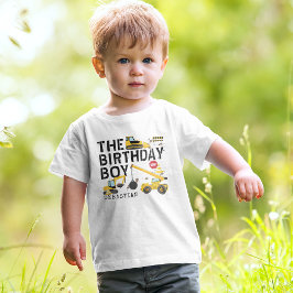 Bebé Camiseta para niños de construcción para cumpleaño