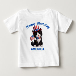 Bebé Camiseta para niños de gatito en blanco y negro (1