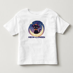 Bebé Camiseta para niños de Halloween de Meow-lloween -