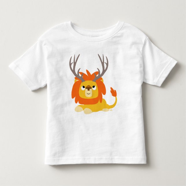 Bebé Camiseta para niños de león rojo personalizado (Anverso)