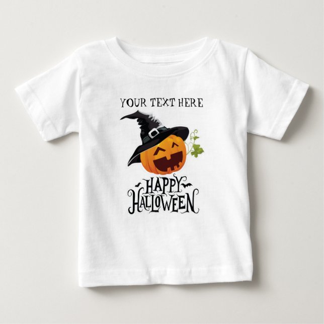 Bebé Camiseta para niños de personalizable Halloween (Anverso)