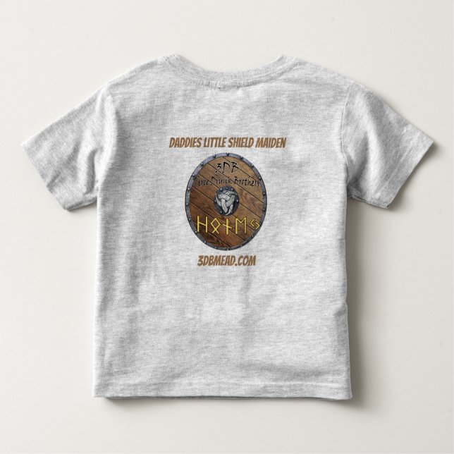Bebé Camiseta para niños de Shield Maiden (Reverso)