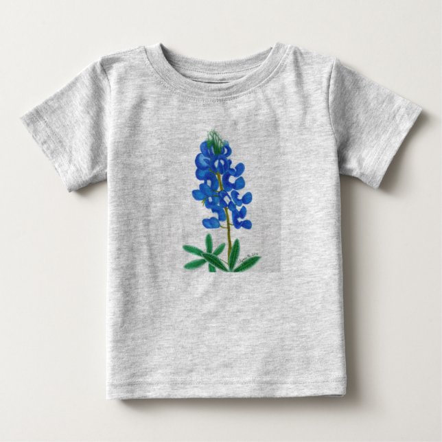 Bebé Camiseta para niños de Texas Bluebonnet (Anverso)