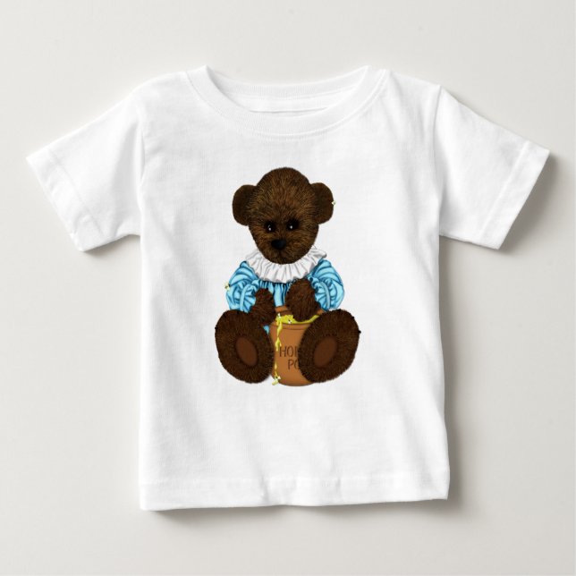 Bebé Camiseta para niños del oso de la olla de miel (te (Anverso)