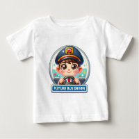 Camiseta para niños futuros conductores de autobús