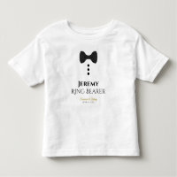Camiseta para niños pequeños Boda de corbata negra