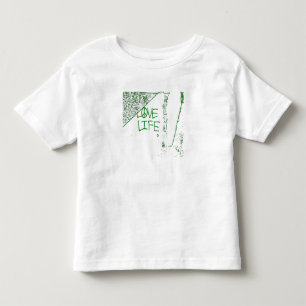 Bebé Camiseta para niños pequeños con grafiti de amor a