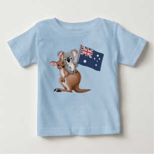 Bebé Camiseta para niños pequeños de canguro y koala