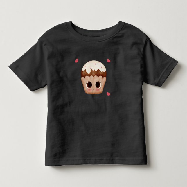 Bebé Camiseta para niños pequeños de magdalena de choco (Anverso)