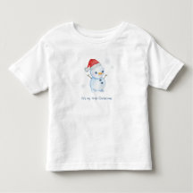 Camiseta para niños pequeños de muñeco de nieve ad