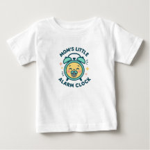 Camiseta para niños pequeños reloj despertador de 