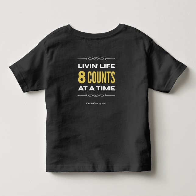 Bebé Camiseta para niños pequeños "Viviendo la vida de  (Reverso)