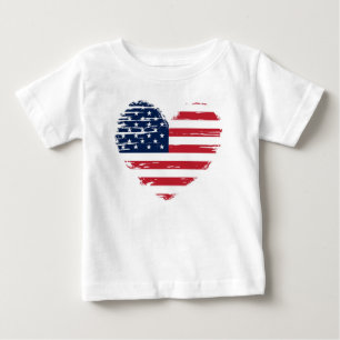 Bebé Camiseta Patriótica del 4 de julio Star Baby