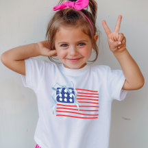 Camiseta Patriótica para niños con bandera de Esta