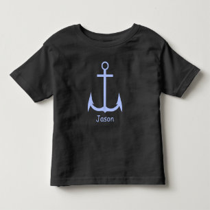 Bebé Camiseta pequeña Personalizado de la Anclaje Azul
