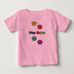Bebé Camiseta pequenita de la impresión de la pata del