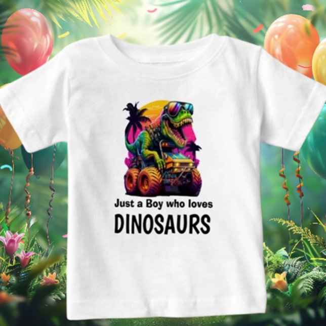 Bebé Camiseta Perfecta de Dinosaurio para tu Pequeño (Celebrate with T-Rex! Dive into a vibrant dinosaur party filled with colorful decor and fun)