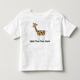 Bebé Camiseta personalizable de jirafa con figura de pa
