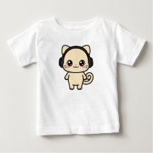 Camiseta personalizada con gráfico de gato lindo |