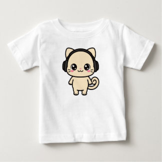 Bebé Camiseta personalizada con gráfico de gato lindo |