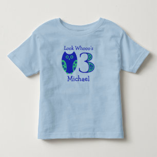 Bebé Camiseta personalizada cumpleaños azul de los