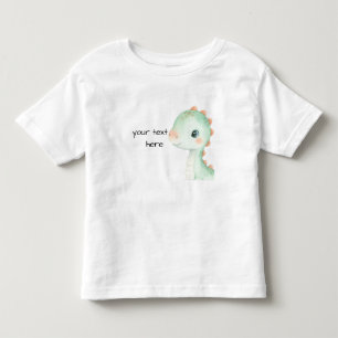 Bebé Camiseta personalizada de acuarela de dinosaurio l